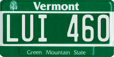 VT license plate LUI460