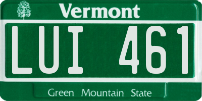 VT license plate LUI461