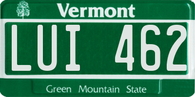 VT license plate LUI462