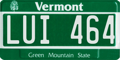 VT license plate LUI464