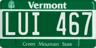 VT license plate LUI467