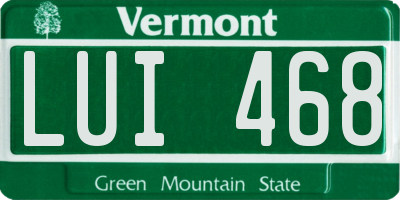 VT license plate LUI468