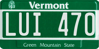 VT license plate LUI470