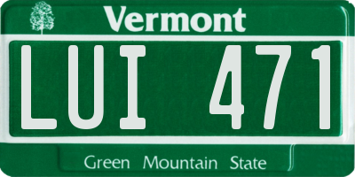 VT license plate LUI471