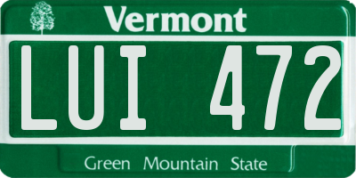 VT license plate LUI472