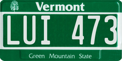 VT license plate LUI473