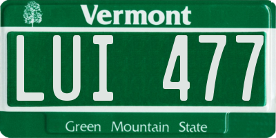 VT license plate LUI477
