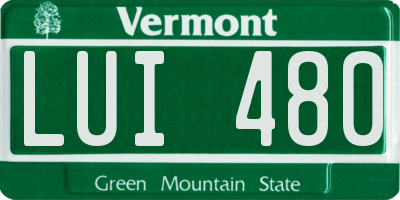 VT license plate LUI480
