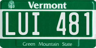 VT license plate LUI481