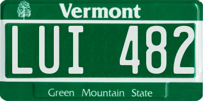 VT license plate LUI482