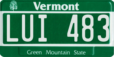 VT license plate LUI483