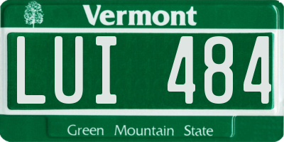 VT license plate LUI484