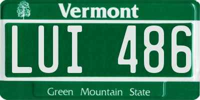 VT license plate LUI486