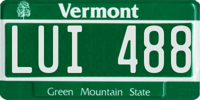 VT license plate LUI488