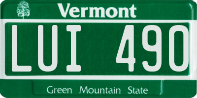 VT license plate LUI490
