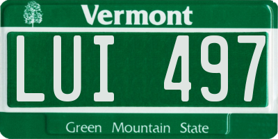 VT license plate LUI497