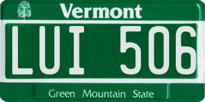 VT license plate LUI506