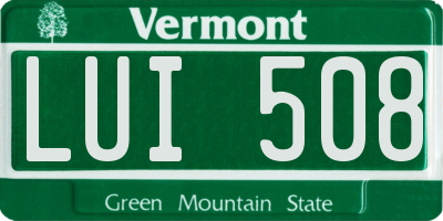VT license plate LUI508