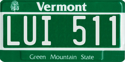 VT license plate LUI511