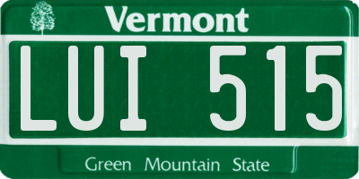 VT license plate LUI515