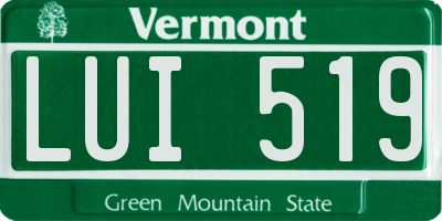 VT license plate LUI519