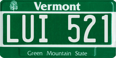 VT license plate LUI521