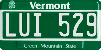 VT license plate LUI529