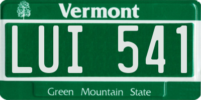 VT license plate LUI541