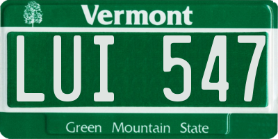 VT license plate LUI547