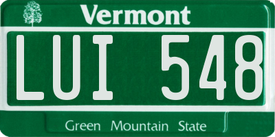 VT license plate LUI548