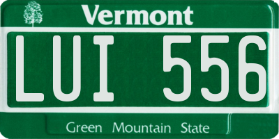 VT license plate LUI556