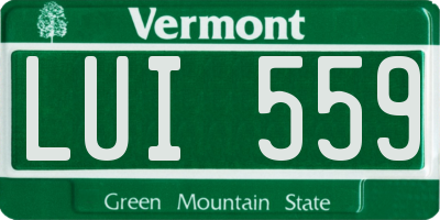 VT license plate LUI559