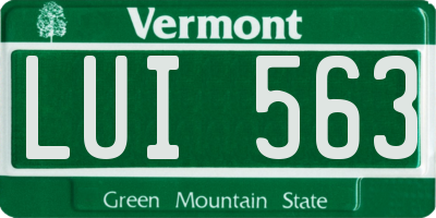 VT license plate LUI563