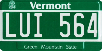 VT license plate LUI564