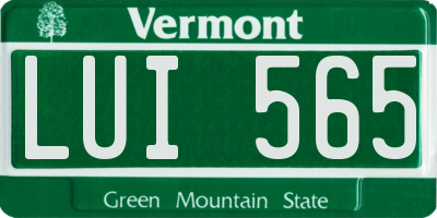 VT license plate LUI565