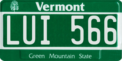 VT license plate LUI566