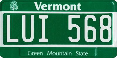 VT license plate LUI568