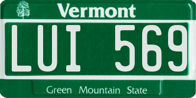 VT license plate LUI569