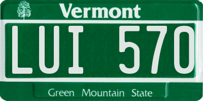 VT license plate LUI570