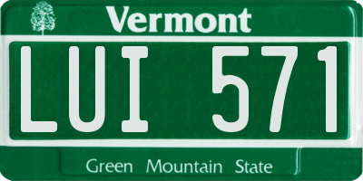 VT license plate LUI571