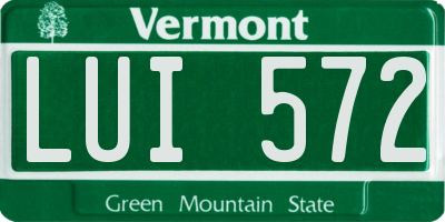 VT license plate LUI572