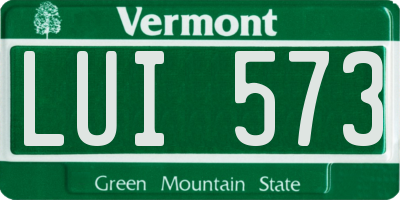 VT license plate LUI573