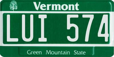 VT license plate LUI574