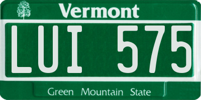 VT license plate LUI575