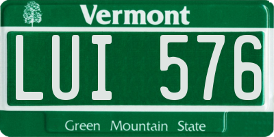 VT license plate LUI576