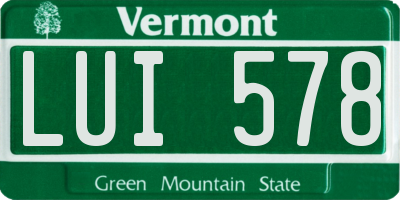 VT license plate LUI578