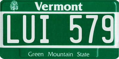 VT license plate LUI579