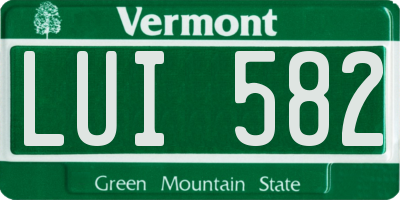 VT license plate LUI582