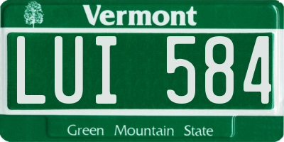 VT license plate LUI584