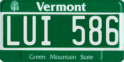 VT license plate LUI586